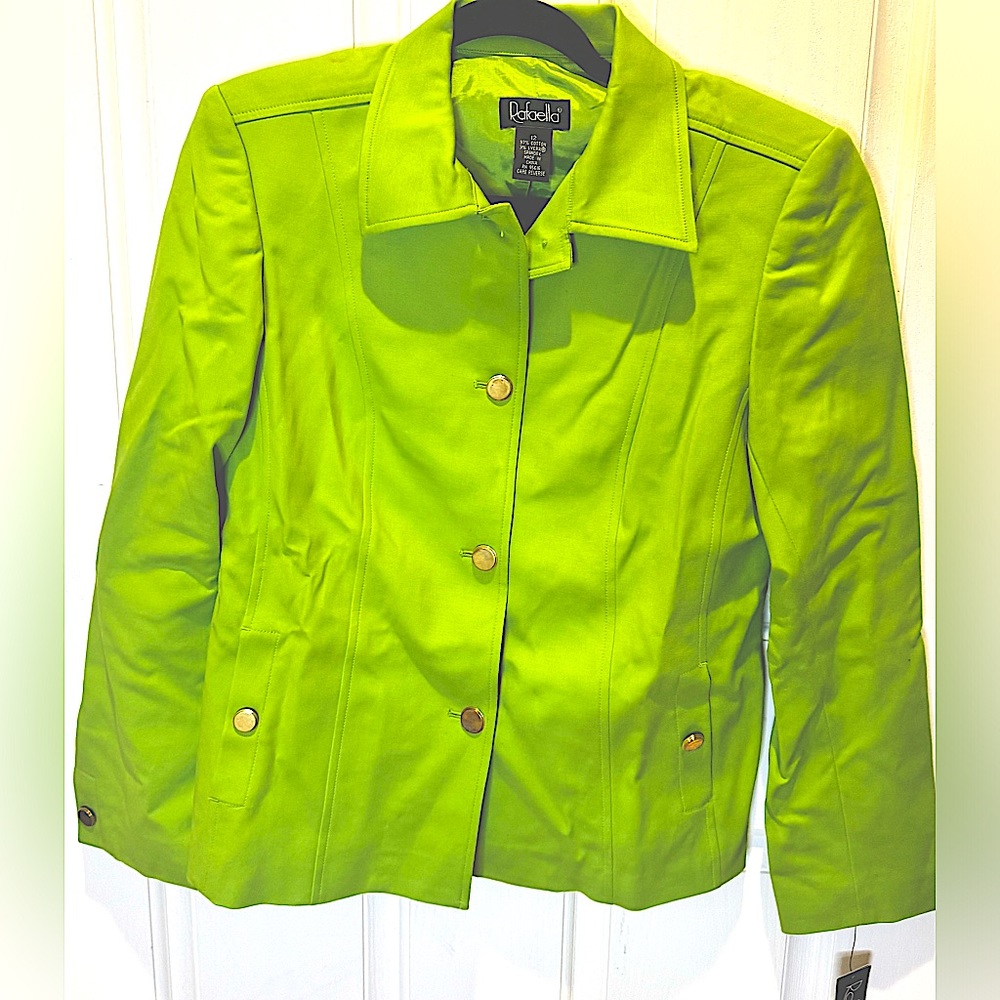 Rafaella 3 button cotton blazer